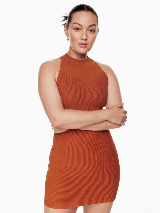 Babaton Rust Halter Mini Dress - Picture 4 of 6